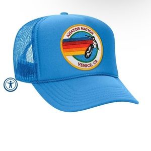 AVIATOR NATION BLUE TRUCKER HAT